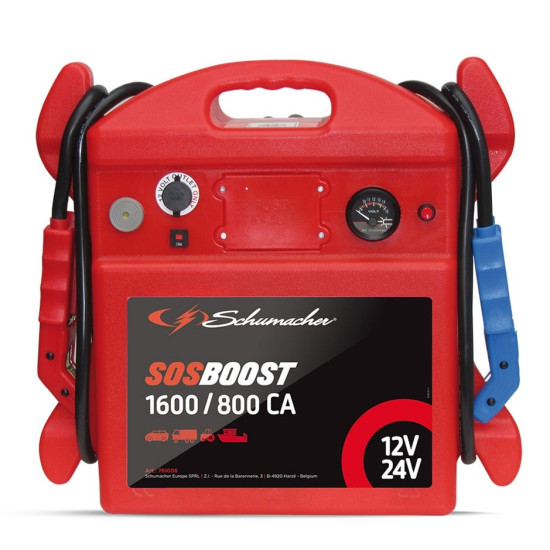 КОД:761001 / SOS Бустер 12/24V-1400/700CA / 20766 от Schumacher Europe SPRL категория Стартерни устройства (бустери) от DalkoMotors.com