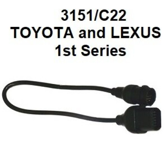 КОД:3151/C22 / Кабел за TOYOTA и LEXUS 1-ва серия / 3151/C22 от TEXA S.p.A. категория Аксесоари за бордова диагностика от DalkoMotors.com
