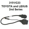 КОД:3151/C23 / Кабел за TOYOTA и LEXUS 2-ра серия / 3151/C23 от TEXA S.p.A. категория Аксесоари за бордова диагностика от DalkoMotors.com