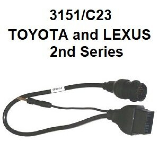 КОД:3151/C23 / Кабел за TOYOTA и LEXUS 2-ра серия / 3151/C23 от TEXA S.p.A. категория Аксесоари за бордова диагностика от DalkoMotors.com