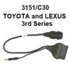 КОД:3151/C30 / Кабел за TOYOTA и LEXUS 3-та серия / 3151/C30 от TEXA S.p.A. категория Аксесоари за бордова диагностика от DalkoMotors.com