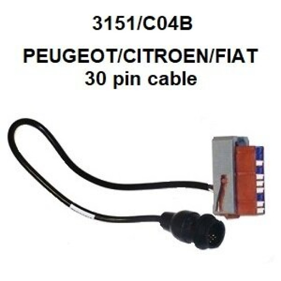 КОД:3151/C04B / Кабел за PEUGEOT/CITROEN/FIAT 30 пина / 3151/C04B от TEXA S.p.A. категория Аксесоари за бордова диагностика от DalkoMotors.com