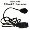 КОД:3151/C09B / Кабел за RENAULT 12 пина / 3151/C09B от TEXA S.p.A. категория Аксесоари за бордова диагностика от DalkoMotors.com