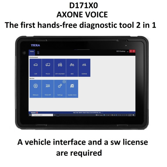 Инструменти AXONE NEMO VOICE - диагностичен таблет с 13.3 multi-touch дисплей ; TEXA D171X0 (D171X0) на марката TEXA ще намерите в DalkoMotors.com КОД:D171X0 / AXONE NEMO VOICE - диагностичен таблет с 13.3 multi-touch дисплей ; TEXA D171X0 / AXONE NEMO VOICE - диагностичен таблет с 13.3 от TEXA категория Бордова диагностика от DalkoMotors.com