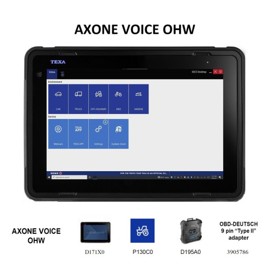 Инструменти AXONE NEMO VOICE - диагностичен таблет с 13.3 multi-touch дисплей ; TEXA D171X0 (D171X0) на марката TEXA ще намерите в DalkoMotors.com КОД:D171X0 / AXONE NEMO VOICE - диагностичен таблет с 13.3 multi-touch дисплей ; TEXA D171X0 / AXONE NEMO VOICE - диагностичен таблет с 13.3 от TEXA категория Бордова диагностика от DalkoMotors.com
