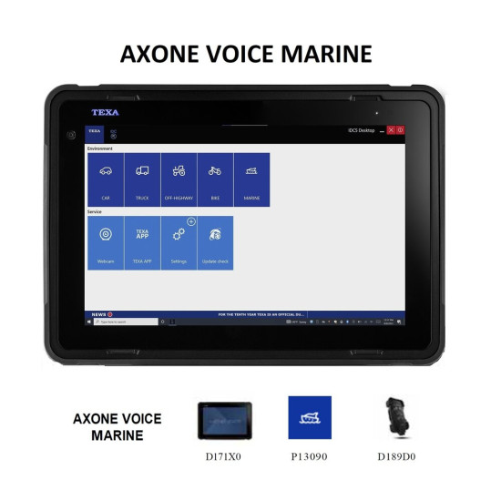 Инструменти AXONE NEMO VOICE - диагностичен таблет с 13.3 multi-touch дисплей ; TEXA D171X0 (D171X0) на марката TEXA ще намерите в DalkoMotors.com КОД:D171X0 / AXONE NEMO VOICE - диагностичен таблет с 13.3 multi-touch дисплей ; TEXA D171X0 / AXONE NEMO VOICE - диагностичен таблет с 13.3 от TEXA категория Бордова диагностика от DalkoMotors.com