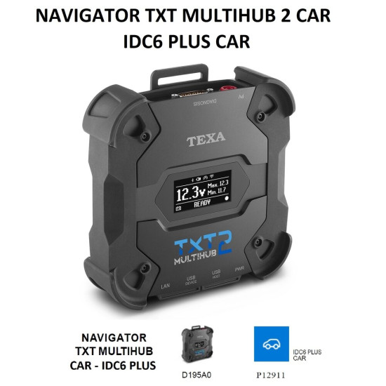 Инструменти NAVIGATOR TXT MULTIHUB 2 - диагностичен уред ; TEXA D195A0 (D195A0) на марката TEXA ще намерите в DalkoMotors.com КОД:D195A0 / NAVIGATOR TXT MULTIHUB 2 - диагностичен уред ; TEXA D195A0 / NAVIGATOR TXT MULTIHUB 2 - диагностичен уред ; от TEXA категория Бордова диагностика от DalkoMotors.com