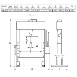 КОД:C921167 / Пневмо-хидравлична преса HP 50 / 14513 от  категория Сервизни преси от DalkoMotors.com