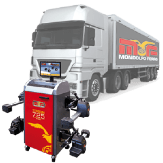 Инструменти Mondolfo Ferro TRIGON 725 PRO Truck Стенд за диагностика и реглаж на геометрията на товарни автомобили, ремаркета и автобуси (0-33305101/16) на марката ще намерите в DalkoMotors.com КОД:0-33305101/16 / Mondolfo Ferro TRIGON 725 PRO Truck Стенд за диагностика и реглаж на геометрията на товарни автомобили, ремаркета и автобуси / 16329 от категория Товарни автомобили от DalkoMotors.com