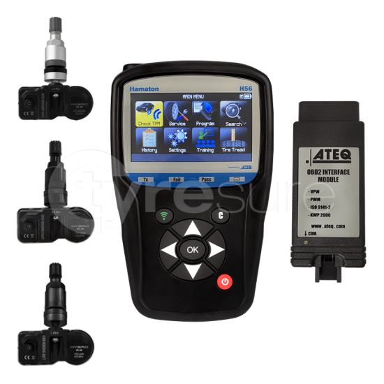 Инструменти TyreSure H56/VT56 OBD – Диагностична апаратура за „TPMS” сензори (72-20-696) на марката ще намерите в DalkoMotors.com КОД:72-20-696 / TyreSure H56/VT56 OBD – Диагностична апаратура за „TPMS” сензори / 16295 от категория Бордова диагностика от DalkoMotors.com