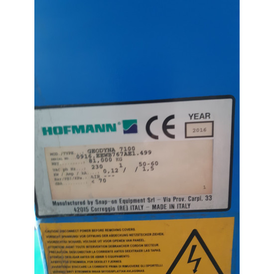 Инструменти HOFMANN GEODYNA® 7100 - Баланс машина () на марката ще намерите в DalkoMotors.com КОД: / HOFMANN GEODYNA® 7100 - Баланс машина / 16705 от категория Втора употреба от DalkoMotors.com