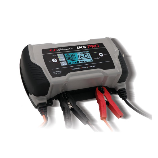 Инструменти SPI PRO 16 - Зарядно устройство за акумулатори 12-24V (809030) на марката Schumacher Europe SPRL ще намерите в DalkoMotors.com КОД:809030 / SPI PRO 16 - Зарядно устройство за акумулатори 12-24V / 19116 от Schumacher Europe SPRL категория Зарядни устройства от DalkoMotors.com