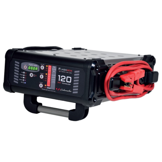Инструменти FLASHMEM 120 - Зарядно/поддържащо устройство за акумулатори 12V, 120A, за професионална употреба (805650500) на марката Schumacher Europe SPRL ще намерите в DalkoMotors.com КОД:805650500 / FLASHMEM 120 - Зарядно/поддържащо устройство за акумулатори 12V, 120A, за професионална употреба / 19344 от Schumacher Europe SPRL категория Зарядни устройства от DalkoMotors.com