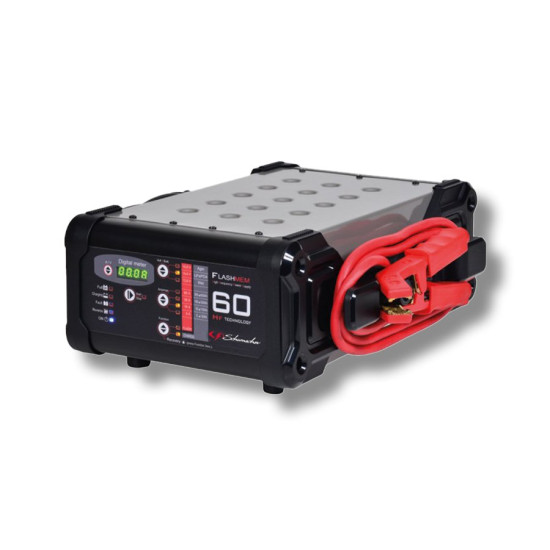 Инструменти FLASHMEM 60 - Зарядно/поддържащо устройство за акумулатори 12V, 60A, за професионална употреба (805650300) на марката Schumacher Europe SPRL ще намерите в DalkoMotors.com КОД:805650300 / FLASHMEM 60 - Зарядно/поддържащо устройство за акумулатори 12V, 60A, за професионална употреба / 19348 от Schumacher Europe SPRL категория Зарядни устройства от DalkoMotors.com